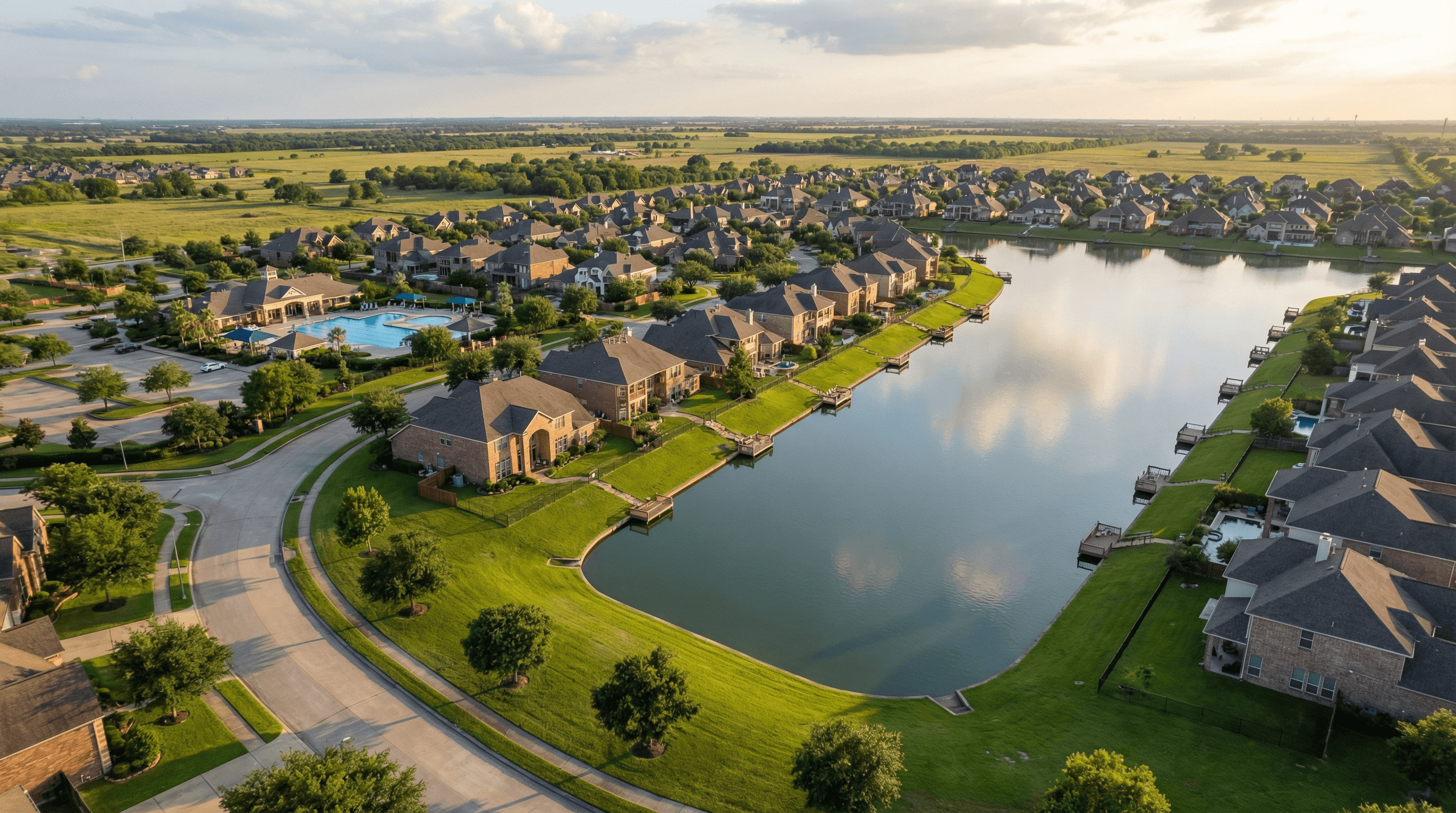 Lakeside living in one of Pearland's master-planned communities
